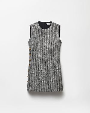 Versace Wool Bouclé Mini Dress - Grey