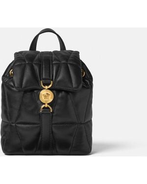 Versace Kleio Sac À Dos En Cuir Nappa Matelassé - Noir