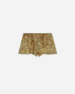 Versace Pyjamashorts Cheetah Allover Aus Seide - Natur