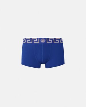 Versace Cotton-Jersey Trunks - Blue