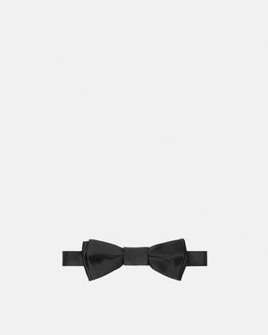Versace Silk-Satin Bow Tie - White