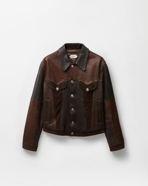 Versace Colour-Block Jacket - Brown