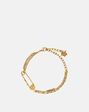 Versace Safety Pin Bracelet - Metallic