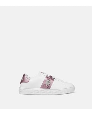Versace Greca Embellished Sneakers - White
