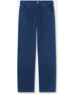 Versace Overdyed Canvas Carpenter Pants - Blue