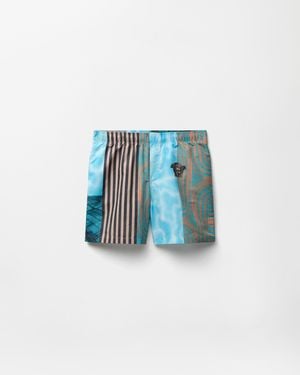 Versace Printed Boardshorts - Blue