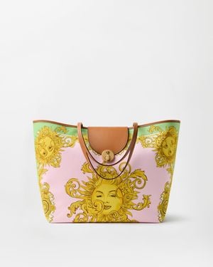 Versace Vivian Printed Large Canvas Tote - Multicolour