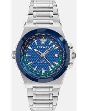 Versace Reloj Greca Reaction Gmt - Azul