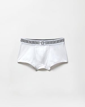 Versace Cotton-Jersey Trunks - Grey