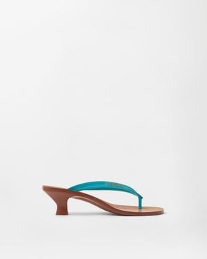 Versace Sophie Rubber Thong Sandals Mm - White