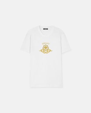 Versace Printed Cotton-Jersey Slim T-Shirt - White