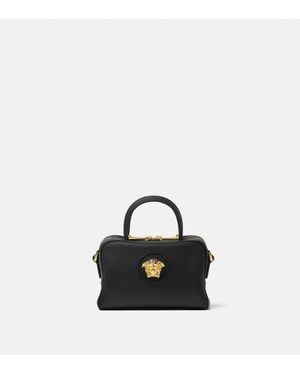 Versace La Medusa Minibolso Boston De Piel - Negro