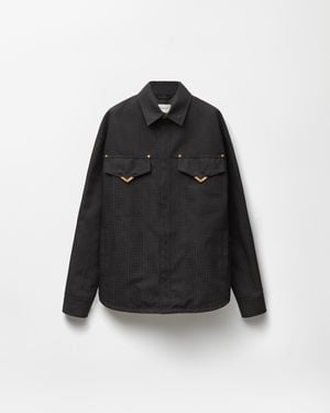 Versace Jacquard Cotton-Blend Blouson - Black