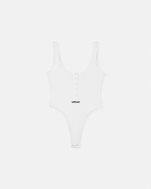 Versace Body A Coste Con Logo - Bianco