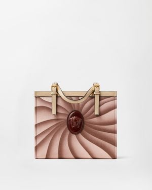Versace Rivière Printed Canvas Tote - Pink