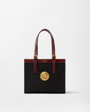 Versace Rivière Mini Canvas Tote - White