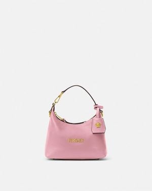 Versace Tag Hobo-Tasche Aus Nappaleder - Pink