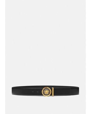 Versace Medusa Biggie Leather Belt 1.6" - Multicolour