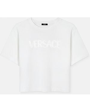 Versace Printed Cotton-Jersey T-Shirt - White