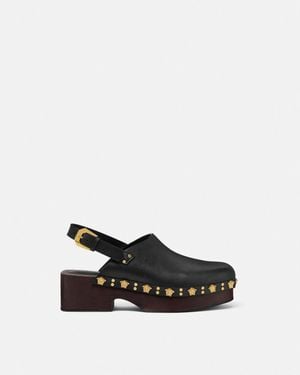 Versace Stack Sabots Cloutés - Blanc