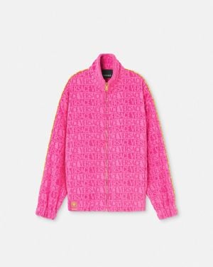 Versace Felpa Con Zip I Baroque - Rosa