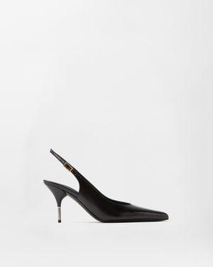Versace Nyx Slingbacks En Cuir 80 Mm - Blanc