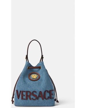 Versace La Medusa Borsa A Secchiello - Blu