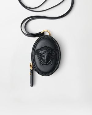 Versace Lou Nappa Coin Purse - Black
