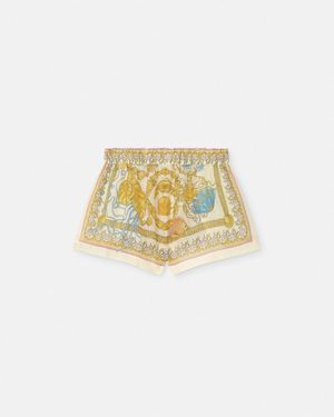Versace Underwater Barocco Cover-Up Shorts - White