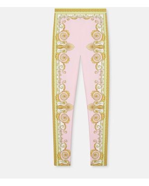 Versace Printed Leggings - Metallic