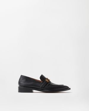 Versace Primo Leather Loafers - White