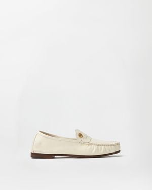 Versace Guanto Mocasines De Piel - Blanco