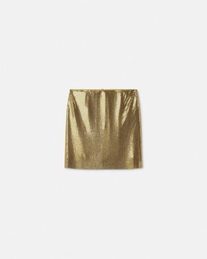 Versace Metal Mesh Mini Skirt - Natural