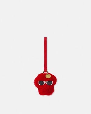 Versace Medusa Fluffy Shearling Charm - Red