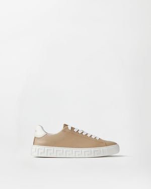 Versace Greca Leather Sneakers - White