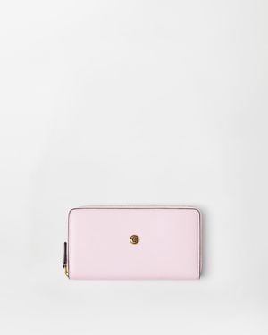 Versace Emblème Leather Wallet - Pink