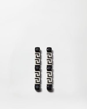 Versace Greca Pendientes - Blanco