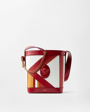 Versace Pivot Kleine Beuteltasche Aus Nappaleder - Rot
