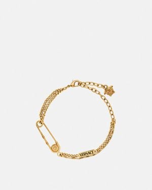 Versace Safety Pin Bracelet - Metallic