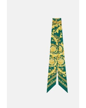 Versace Printed Silk Twill Ribbon - Green