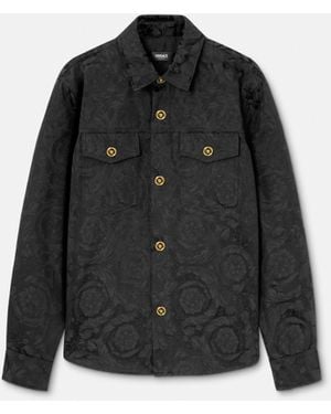 Versace Sobrecamisa De Algodón En Jacquard - Negro