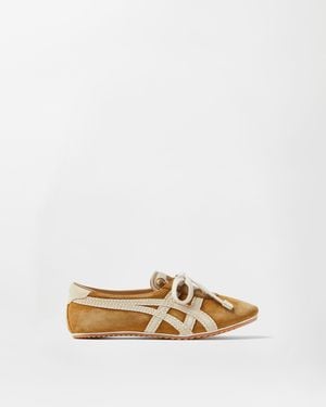 Versace Tai-Chi Sakura Suede Trainers - Natural