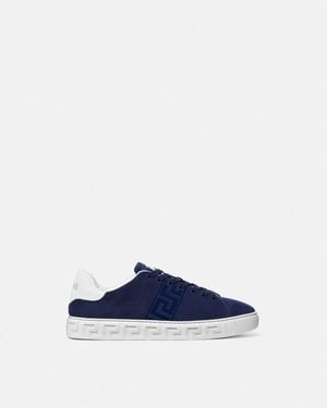 Versace Suede Greca Sneakers - Blue