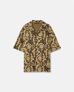 Versace Chemise En Jersey Jacquard Barocco - Multicolore