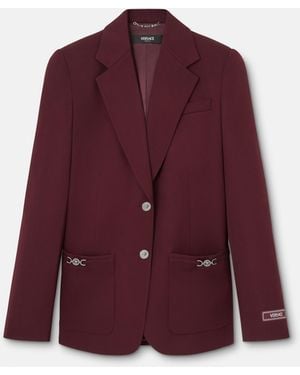 Versace Blazer Aus Stretch-Gabardine - Rot