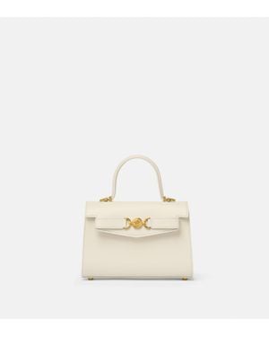Versace Medusa '95 Asa Superior De Piel Pequeña - Blanco