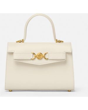 Versace Medusa '95 Small Leather Top-Handle - White