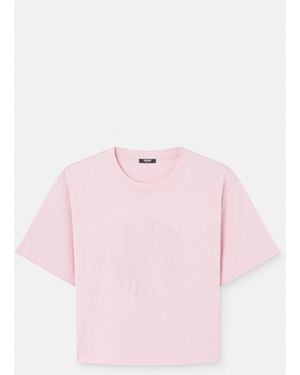Versace Printed Cotton-Jersey T-Shirt - Pink
