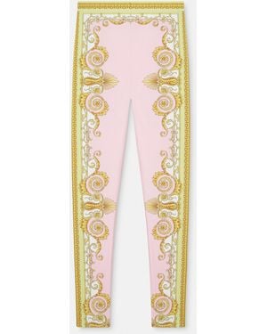 Versace Printed Leggings - Metallic