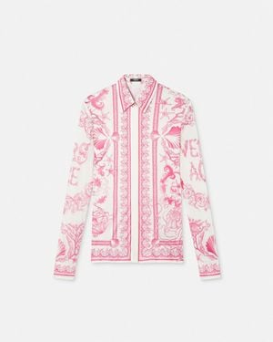 Versace Underwater Barocco Fitted Shirt - Pink